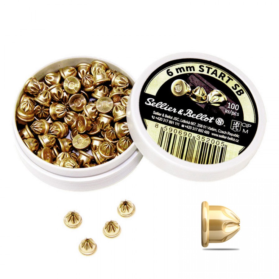 100ks Akustick N boje 6 Mm START SB Sellier Bellot Plynovepistole